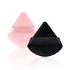 Velvet Duo Soft Reusable Triangle Makeup Powder Puffs 2pcs (Soft