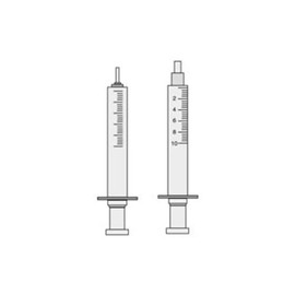 Poulten & Graf All-Glass Syringe, Luer-Lock, Metal Cone, 20 ml Volume
