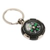 ODETOJOY Small Cool Compass Keychain Metal Silver Wheel Ruder Compass