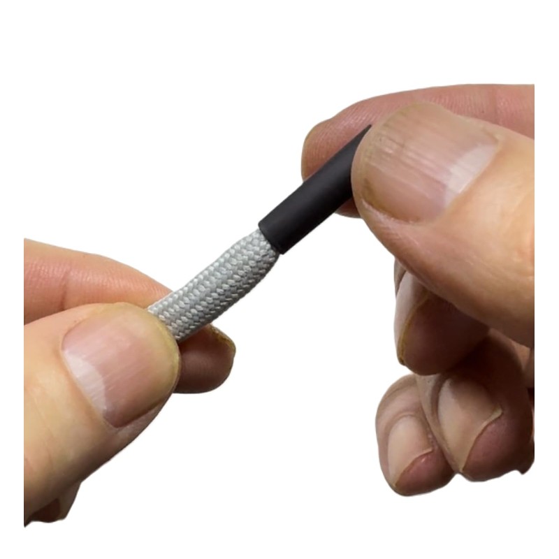 Shoelace Repair Black Aglet Tips 10pcs