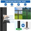 PLANTOP 35"x2"x2" Stainless Steel Cable Railing Post, Black Top Mount