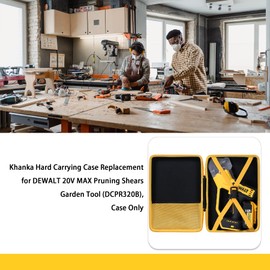 Khanka Hard Storage Case Replacement for DEWALT 20V MAX Cordless Pruning Shears Garden Tool (DCPR320B), Case Only