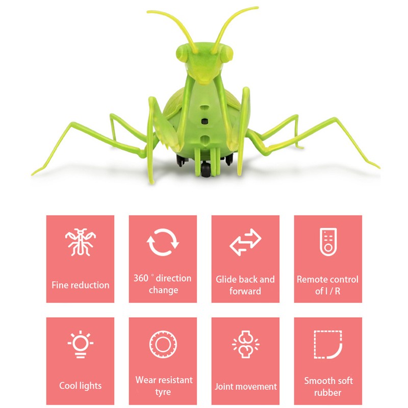 Infrared Remote Control Simulated Insects Toy RC Firefly Moth Praying