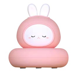 Rabbit Night Light Soft Light Rechargeable Cute Tap Control Nursery Light for Baby Toddler for Home Bedroom DC5V