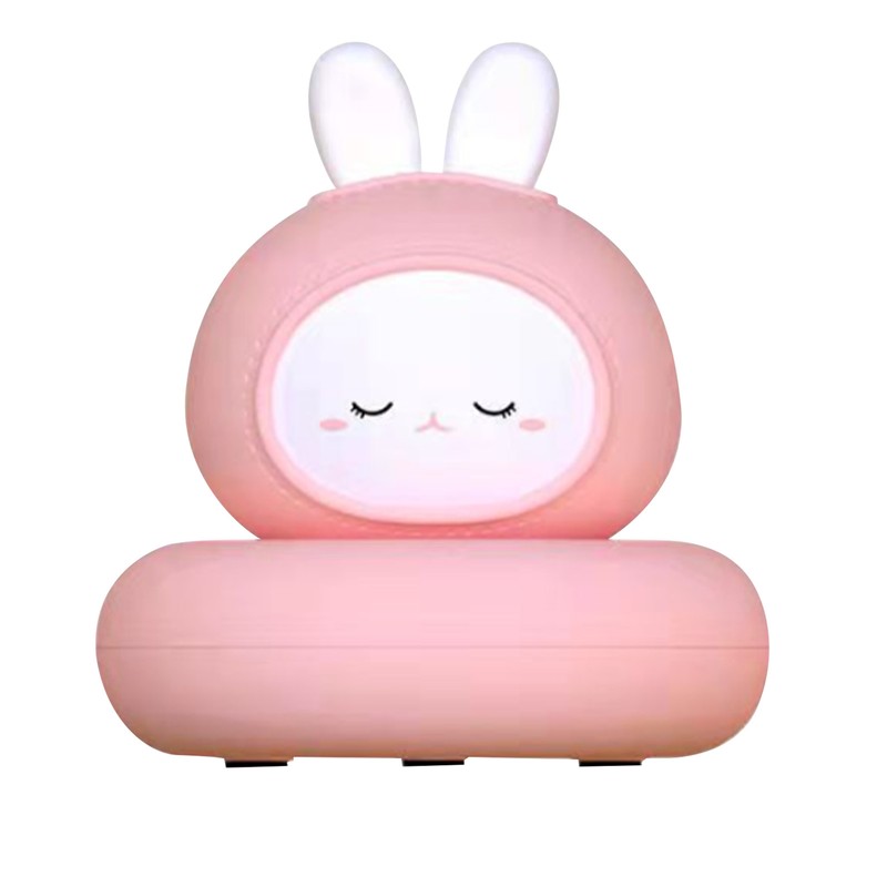 Rabbit Night Light Soft Light Rechargeable Cute Tap Control Nursery