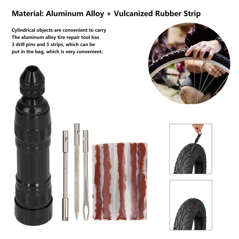 Aluminum Alloy Tire Repair Tool Kit Durable Portable Tire Repair