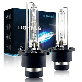 Innovited D2S HID Xenon Headlight Bulbs 6000K Cool White High Low Beam 66040 66240 85122,etc Replacement Bulb - Pack of 2