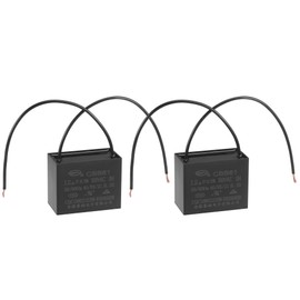 uxcell Ceiling Fan Capacitor CBB61 12uF 350V AC 2 Wires Metallized Polypropylene Film Capacitor 48x38x26mm for Electric Fan Pump Motor Generator 2Pcs