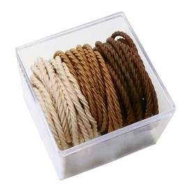 XPEX Pack of 50 Hair Bobbles, Elastic Hair Bands, High Elasticity, Hair-Friendly, Suitable for All Hair Types, for Children, Girls, Women (Brown Coffee)