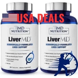LiverMD by 1MD-Liver Support with Siliphos Milk Thistle & NAC-60 Capsules pack 2