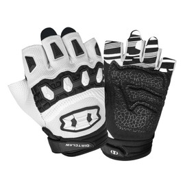 Seibertron Dirtclaw Children's Fingerless Cycling Gloves for Boys Girls, MTB Gloves Pair Girls Boys Outdoor Sports Road Bike Bicycle Half Finger Gloves Spring Summer White S