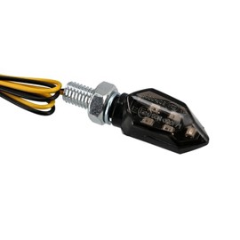 Set of 2 Mini Indicators 12 V LED Smoke Grey for Moped and Motorcycle