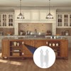 Waziaqoc 2Pcs H Cabinet Hinge, White Offset Hinge Hammercraft Flush