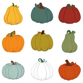480pcs Vintage Pumpkin Stickers for Kids, Retro Fall Autumn Harvest Pumpkin Stickers in Classic Colors, Thanksgiving Pumpkins Sticker for Scrapbooking, Crafts, and Party Favors