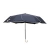 Francfranc French Bi-Color Piping Folding Umbrella, 18.5 inches (47 cm),
