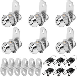 Sissinda Cerraduras De Almacenamiento Cam Lock Rv Con Llaves Iguales, 5/8" Se Adapta A Un Grosor Máximo De Puerta De 3/8", Cerraduras De Compartimento Rv Para Cerraduras De Remolque Con Llaves (Paquet