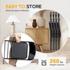 HealSmart 4 Pcs Folding Chairs with Leather Padded Cushion Seats,