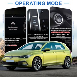 NSLUMO 1 x Car Start Stop Uitschakelaar / Extinguisher / Deactivator for V.W Golf, Variant, R, GTI, MK7/7.5, Touran, MK2, T.R.OC Automatic Stop-Start Motor System Annulator Cable