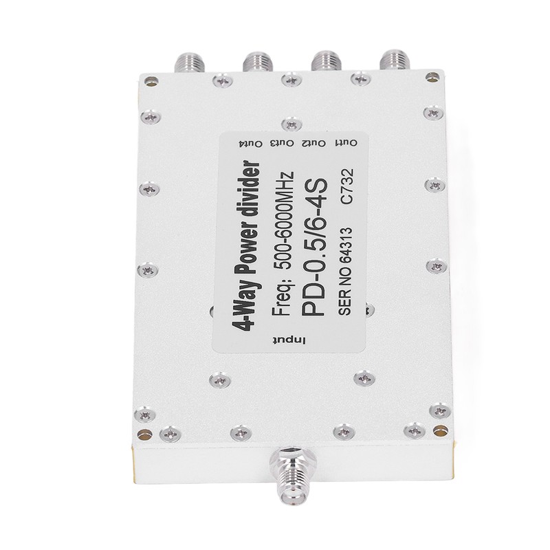 4 Way SMA Power Divider 500 To 6000MHz Small Insertion