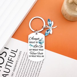 UIWIHHP Dragonfly Gifts for Women Cute Dragonfly Decor Keychain Inspirational Gift for Women Friends Dragon Fly Gifts for Teen Girls Daughter Dragonflies Lovers Encouragement Gift Ideas