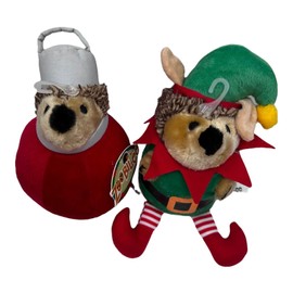 Petmate ZooBilee Elf & Ornament Heggies Soft Plush Grunting Dog Toy 4½ x 4½x7 in