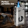USEWIRE Cigar Lighter and Cigar Holder Set, Refillable Butane Cigar