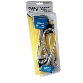 Nexhi 24-inches 40-pin(80-Wire) Ultra ATA/100/60/33 DMA Hard Drive Round Ribbon Cable with 18-inch 1 Device Floppy Cable for ATX 3-Header Connector 1x34-pin IDC- Female Cable, Kit of 2 Cables.