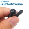 WZHUIDA 330-Piece M4 Screws Set, Black Metric Rounded Head Screws,