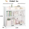 Lkeiyay Kids Bookshelf,White bookshle for Kids Bedroom,Toy Storage Cubby, Children's