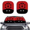 KEIAHUAN Ladybird Pattern Car Sun Shade Windshield 2 Pack Auto