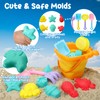 18 Pcs Kids Beach Toys Collapsible Bucket And Spade Set