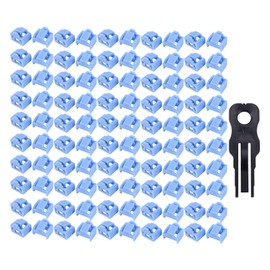 berjalan Pack of 100 Blue RJ45 Ethernet LAN Hub Anti-Cap Protective Cap with Lock and Owner Key