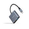 Nanocable 10.16.4304 USB-C to HDMI/VGA/USB3.0/PD Converter 15 cm, Grey