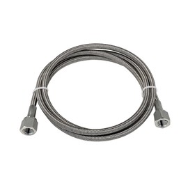 FITOK PTFE-Lined Stainless Steel Braided Hose 1/4" Nominal Hose Size 1/4" Female NPT 316 SS End Connections 72" Overall Length 3000 psi Chemically Compatible