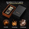 All-in-one Butane Torch Lighter with Cutter, Punch, Holder, Draw Enhancer