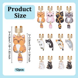 OLYCRAFT 12pcs 10 Styles Cat Stethoscope Charms 0.8~1.5 Inch Alloy Stethoscope Tag Stethoscope ID Name Tag Charms Stethoscope Charms Stethoscope Accessories for Doctor Nurse Medical Assistant