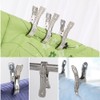 Vicloon 6 Pcs Stainless Steel Beach Towel Clips, Wind Resistant,