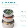 U Konserve Stainless Steel Nesting Trio Food Containers with Silicone