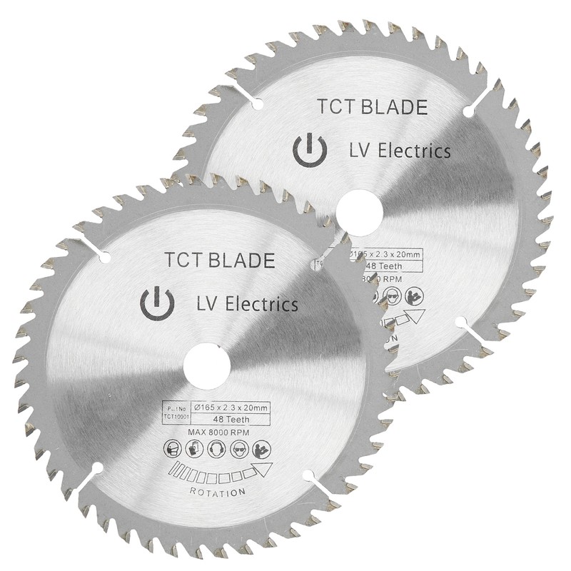 2Pcs 6in Circular Blade Cutter Cutting Disc Carbide Tipped Woodworking