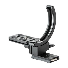 Fotopro - Soporte vertical para cámara, soporte de lente de anillo de montaje en trípode, placa de montaje de cuello giratorio de 1/4 para DSLR SLR, se adapta a placa de tipo arca, compatible con