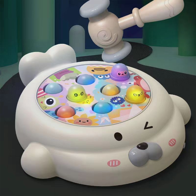 Kids Interactive Whack Toy Educational Sound Light Animal Shape Hammering