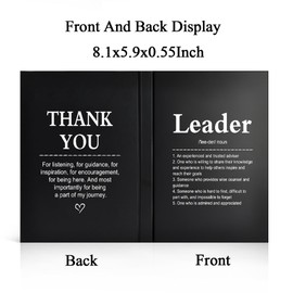 WUUCKOO Leader Definition 80 Sheets 160 Pages Blank Double-sided Hardcover Notebook, Leader Appreciation Gift, Thank You Gift for Leader, Retirement Gift for Leader, Leadership Notebooks for Work