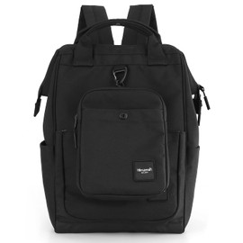 himawari 14.9 inch Women's Laptop Backpack, Large Capacity College Schoolbag, Waterproof Travel Bag for Men & Women-0403-03#Black