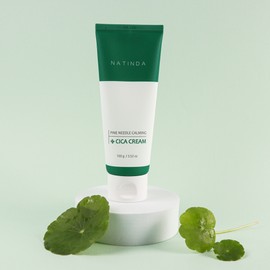 Natinda Hypoallergenic soothing cream Natinda Calming cica cream containing pine needles 100g Provides moisture and nutrition Strengthens skin barrier / 저자극 진정크림 나틴다 솔잎 담은 진정 시카크림 100g 수분 영양 공급 피부장벽강화