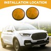 Partuto 2 Pcs Universal Motorcycle Reflector - Plastic Orange