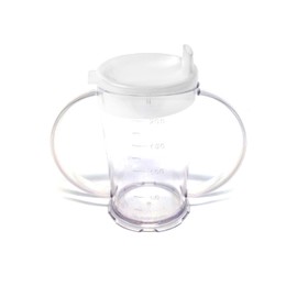 Harfield Clear 2-Handled Beaker & Wide Spout Reusable Virtually Unbreakable Polycarbonate Plastic