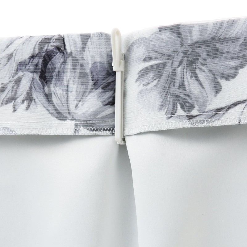 Francfranc Lily Double Curtain Grey H135 x W100 cm (Lace