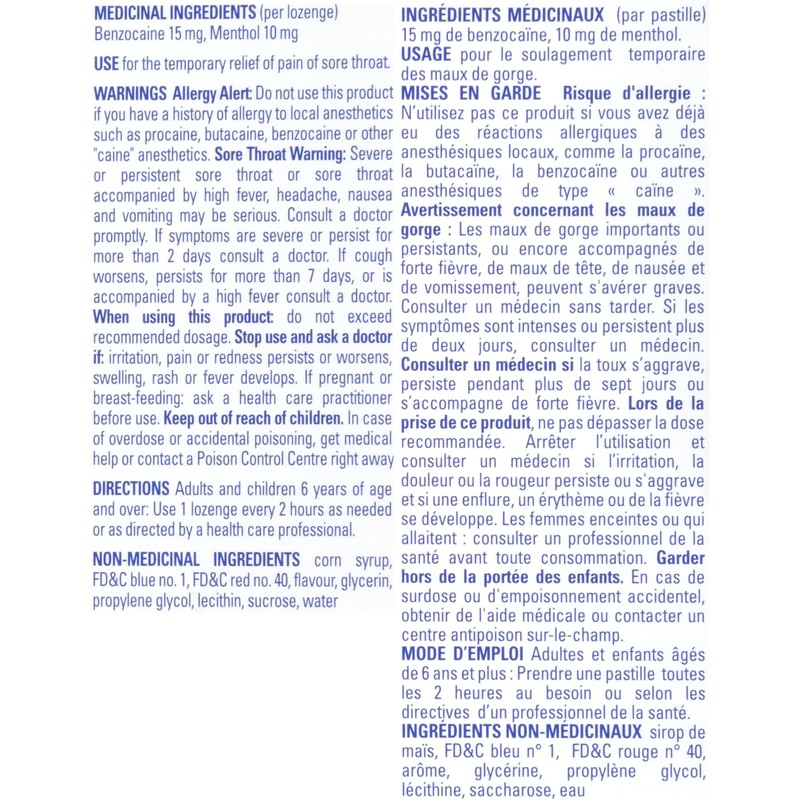 Chloraseptic Maximum Strength Sore Throat Lozenges with soothing liquid centre