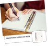 Operitacx 2pcs 6 Handbook Case PVC Loose Leaf Binder Clear