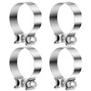 Datanly 4 Pcs 2.5 Inch Muffler Clamp, 2 1/2" Narrow